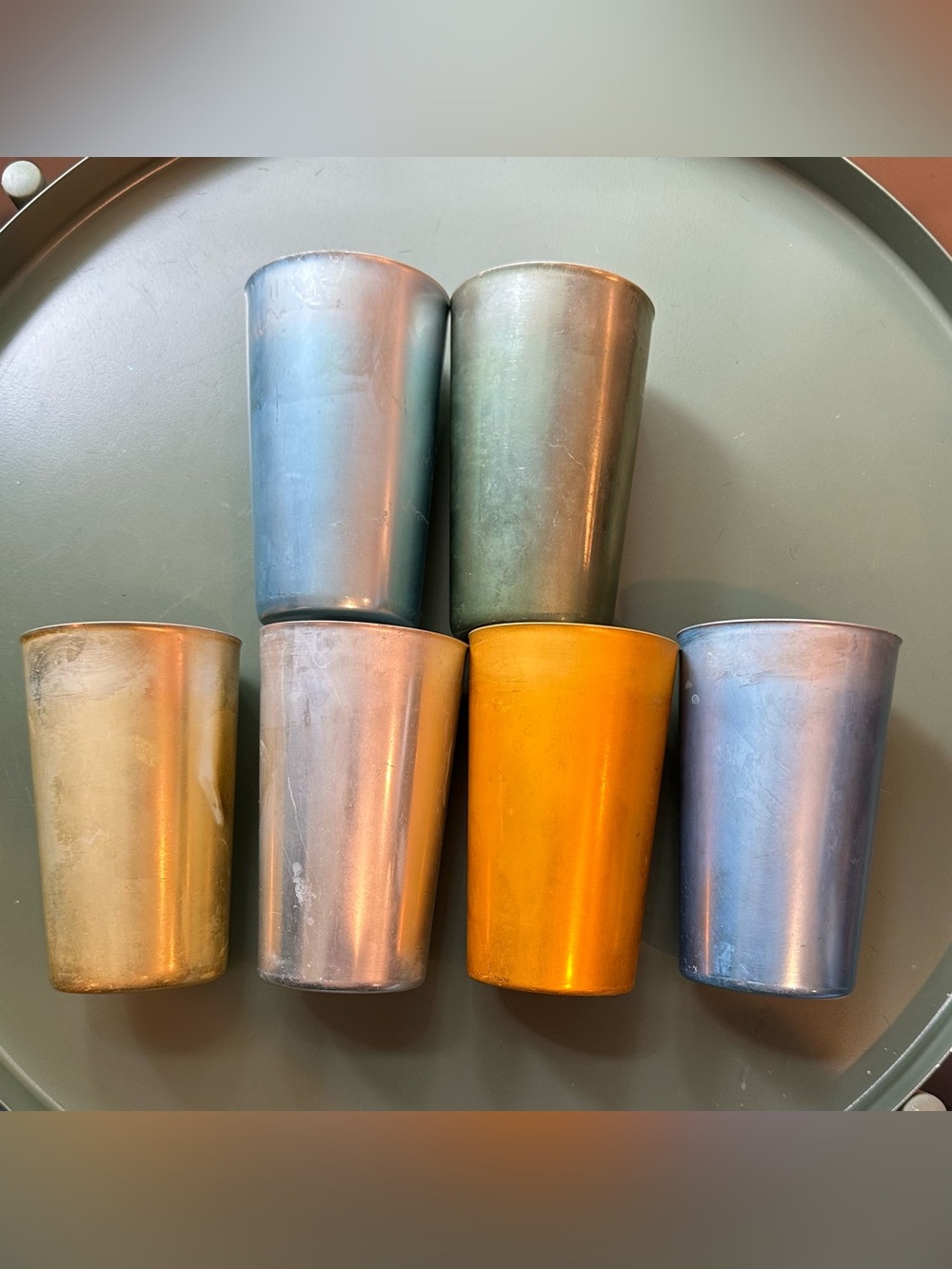 Bascal • Made in Italy • circa 1955 • metal cups • aluminum • vintage